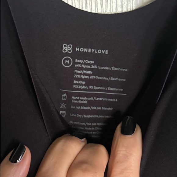 Honey love LiftWear Cami - Black Medium - Picture 5 of 6